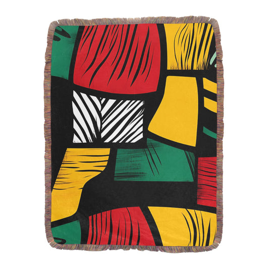 Ultra-Soft Mixed Green Fringe Blanket 60"x80"