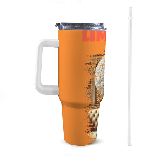 Limitless and Bold 40 oz Tumbler With White Handle 40oz Tumbler with White Handle