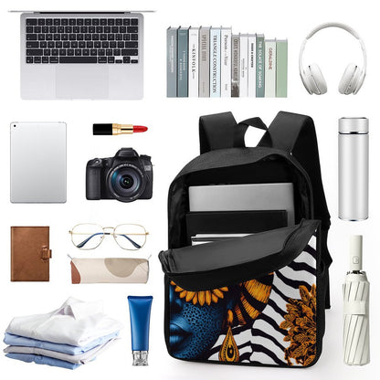 17 inch Black Schoolbag & Shoulder Backpack