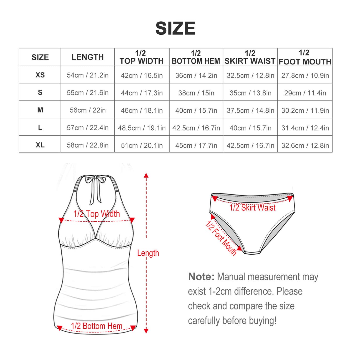 2-Piece Women's Halter Tankini 48KA01 (All-Over Printing)