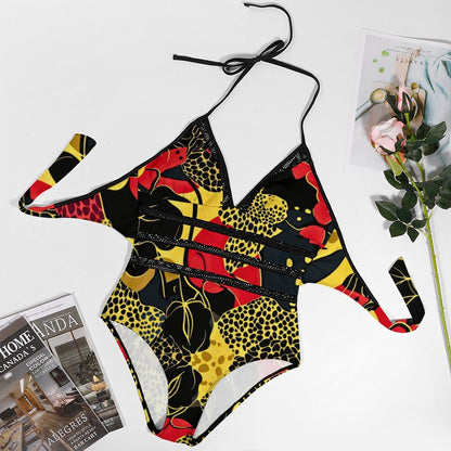Women's Halter One-Piece Swimsuits YS20001 (All-Over Printing)
