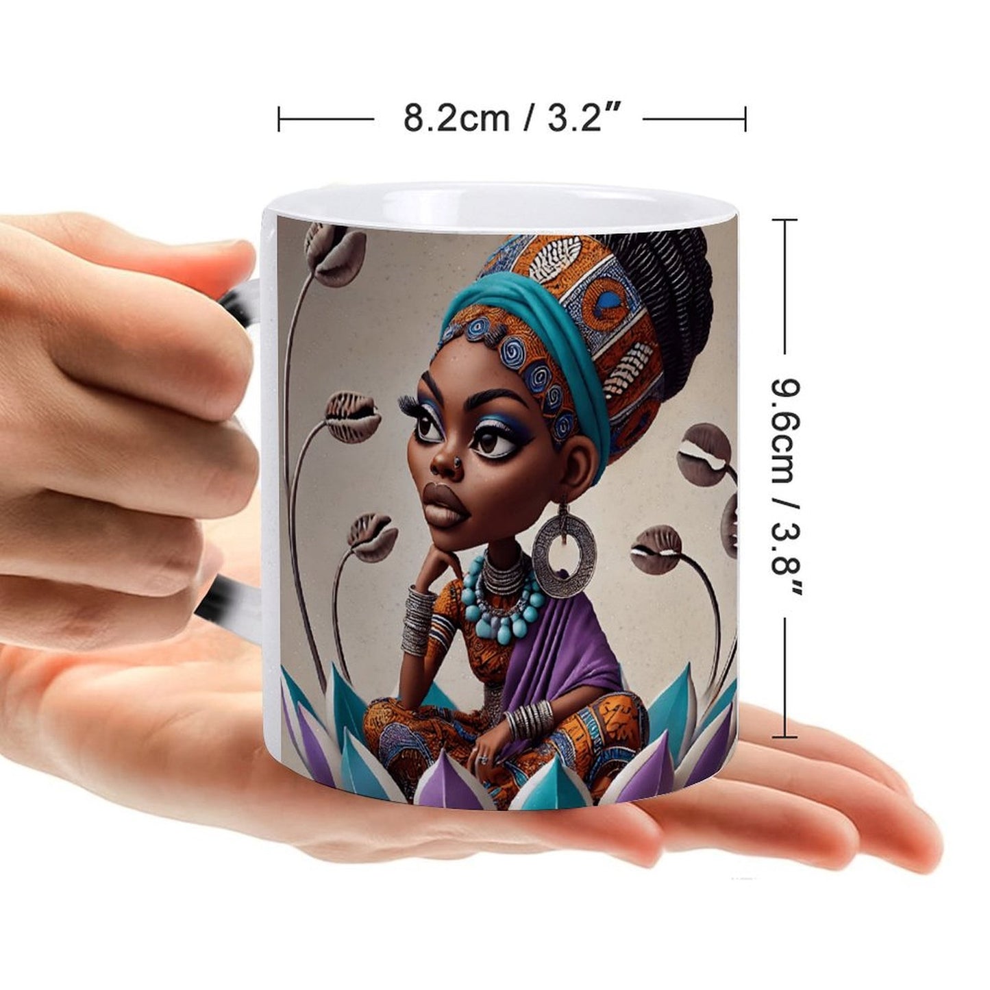 Thinking of a Master Plan Color Changing Cup Heart Handle Mug