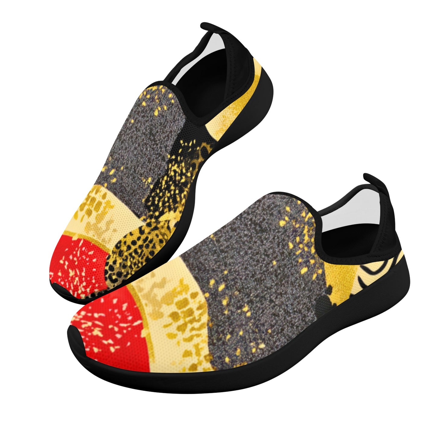 Golden Zebra Men's Fly Weave Drop-In Heel Sneakers Fly Weave Drop-in Heel Sneakers for Men (Model 02002)