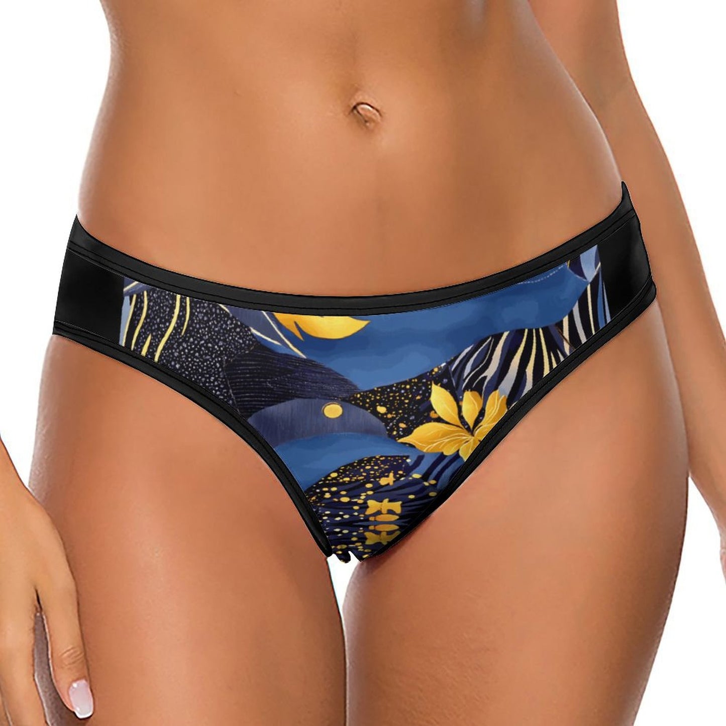 Ice Silk Women Underwear Thongs NZ207 (All-Over Printing)