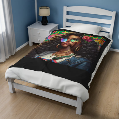 Destined For Greatness Velveteen Plush Blanket #33