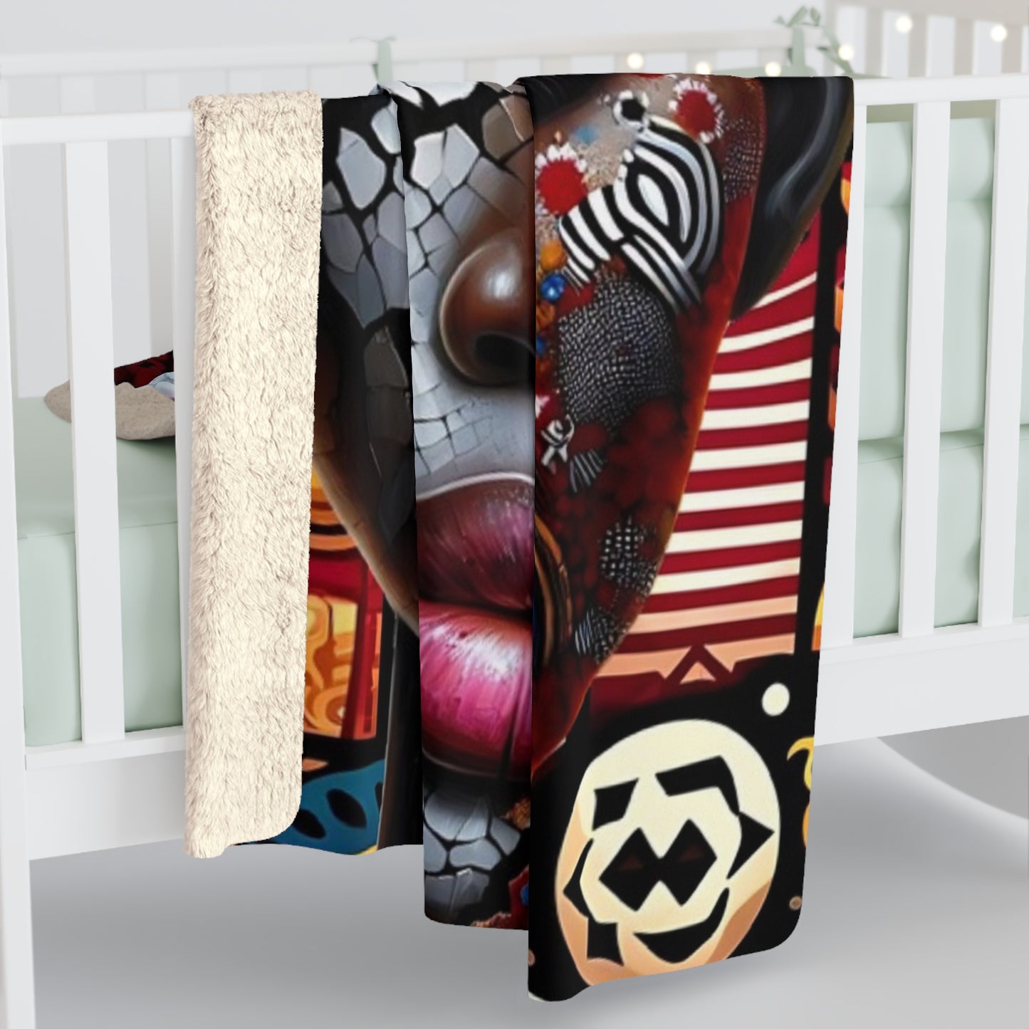 Cracked Beauty Sherpa Fleece Blanket #CB2