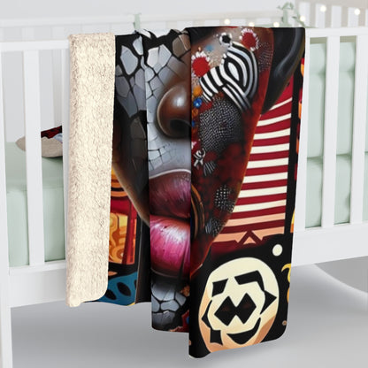 Cracked Beauty Sherpa Fleece Blanket #CB2