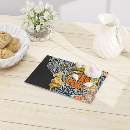 Artistic Glass Cutting Board with Elegant Face Design, Unique Kitchen Decor, Gift for Foodies, Modern Cooking, Stylish Kitchen Accessories