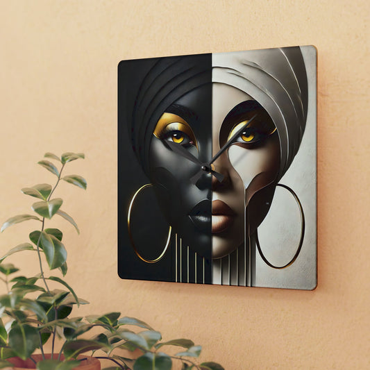 Duality Acrylic Wall Clock #DLTY1