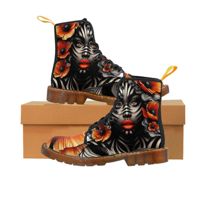 Zebra Fantasy Women's Canvas Boots #ZF16