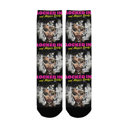 Locked In and Mission Ready Socks Custom Socks for Women