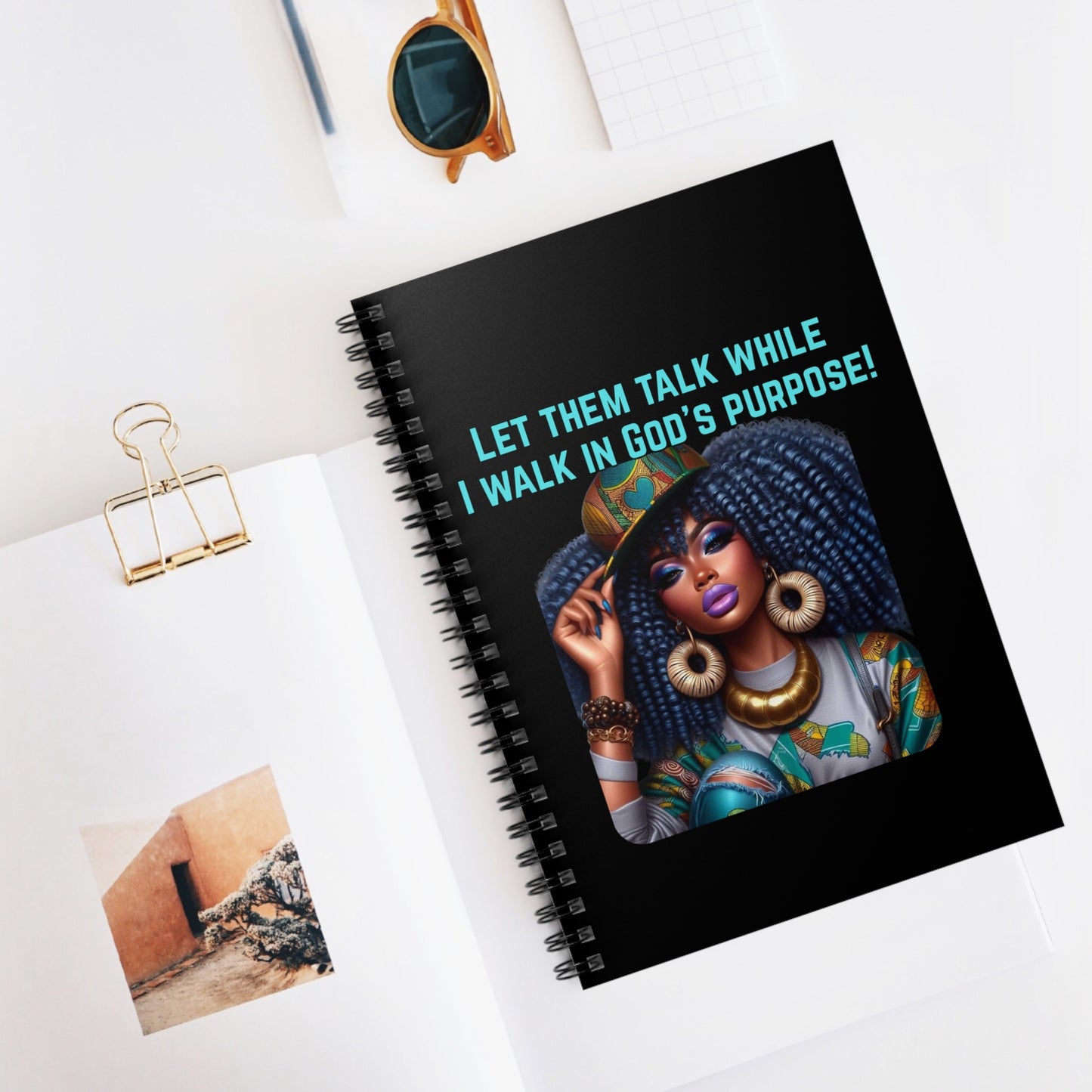 Faithful Purpose Spiral Notebook, Religious Gift Journal for Believers, Let Them