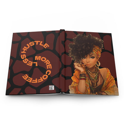 Afrocentric Hardcover Journal, Coffee Lover Planner, Black History Notebook, Inspirational Diary, Empowerment Sketchbook, Gratitude Journal,