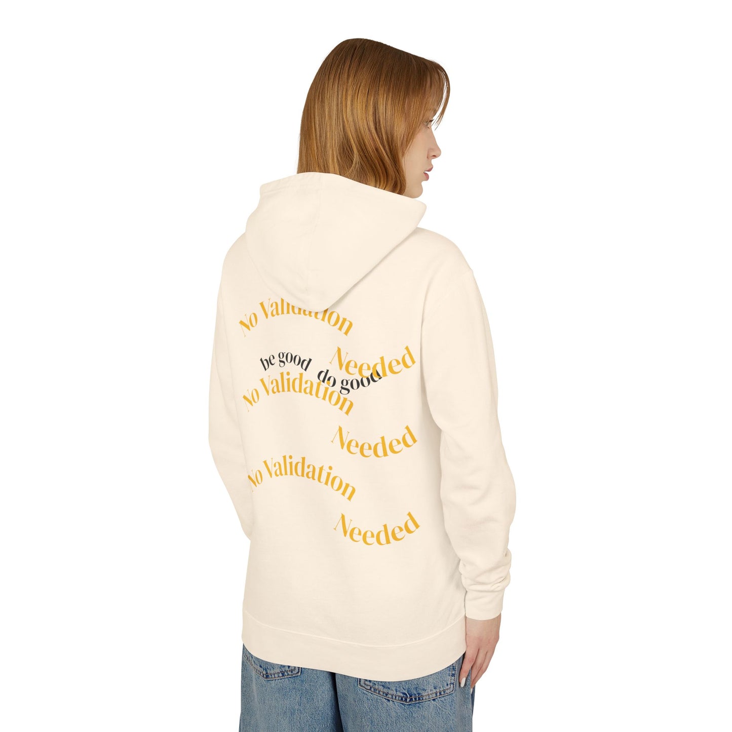 Empowering Affirmations Lightweight Hoodie, Inspirational Sweatshirt, Self Love