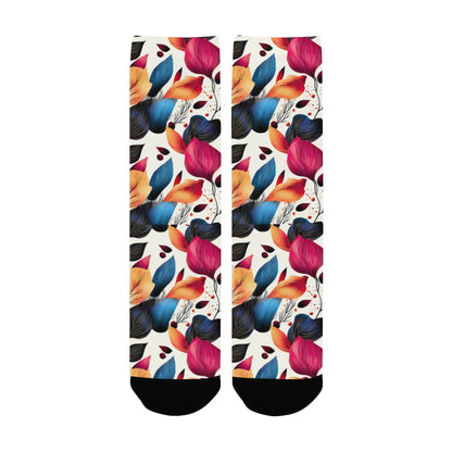 Floral Pattern Men's Socks Women's Custom Socks