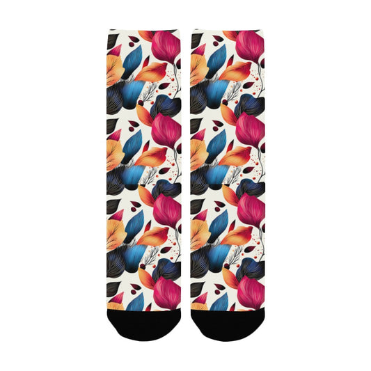 Floral Pattern Men's Socks Women's Custom Socks