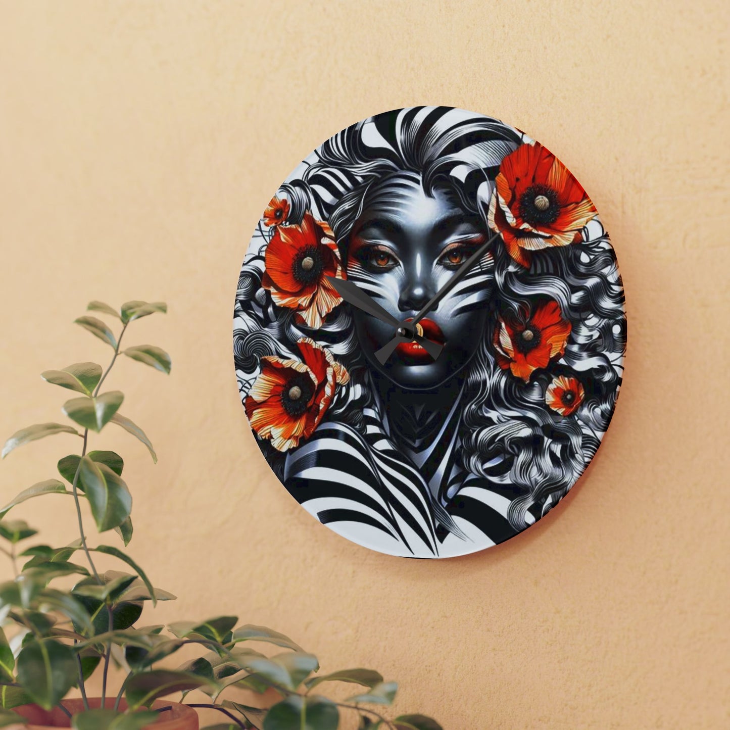 Zebra Fantasy Acrylic Wall Clock #ZF29