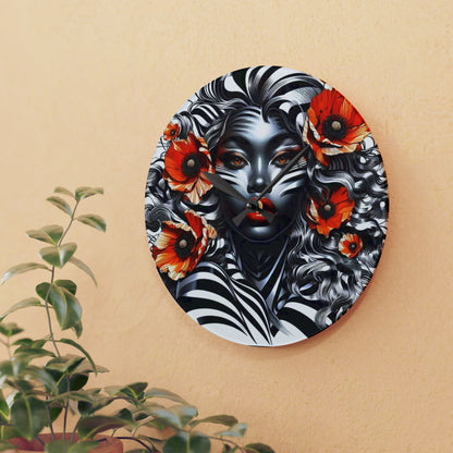 Zebra Fantasy Acrylic Wall Clock #ZF29