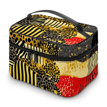 Make-up bag with Lychee pattern PU material