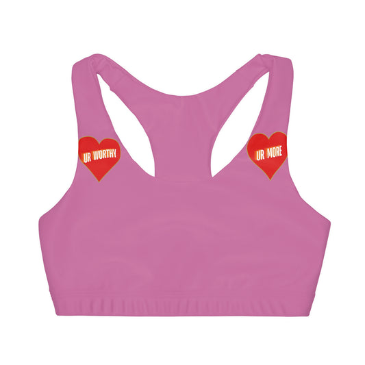 UR Worthy-UR More Girls' Double Lined Seamless Sports Bra (AOP) #15