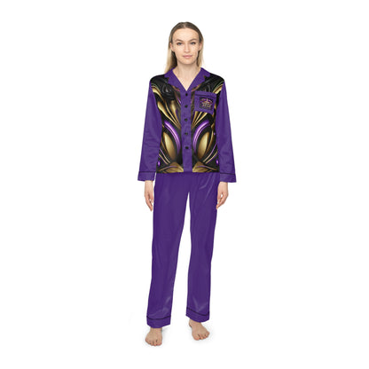 Purple Reign Women's Satin Pajamas (AOP) #PR5