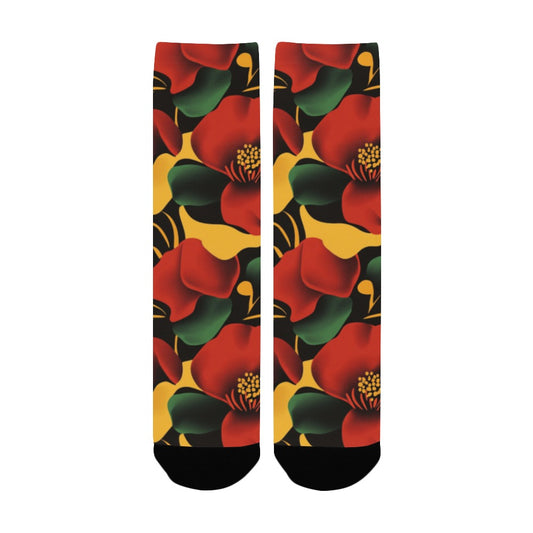 Floral Pattern Men's Socks Women's Custom Socks