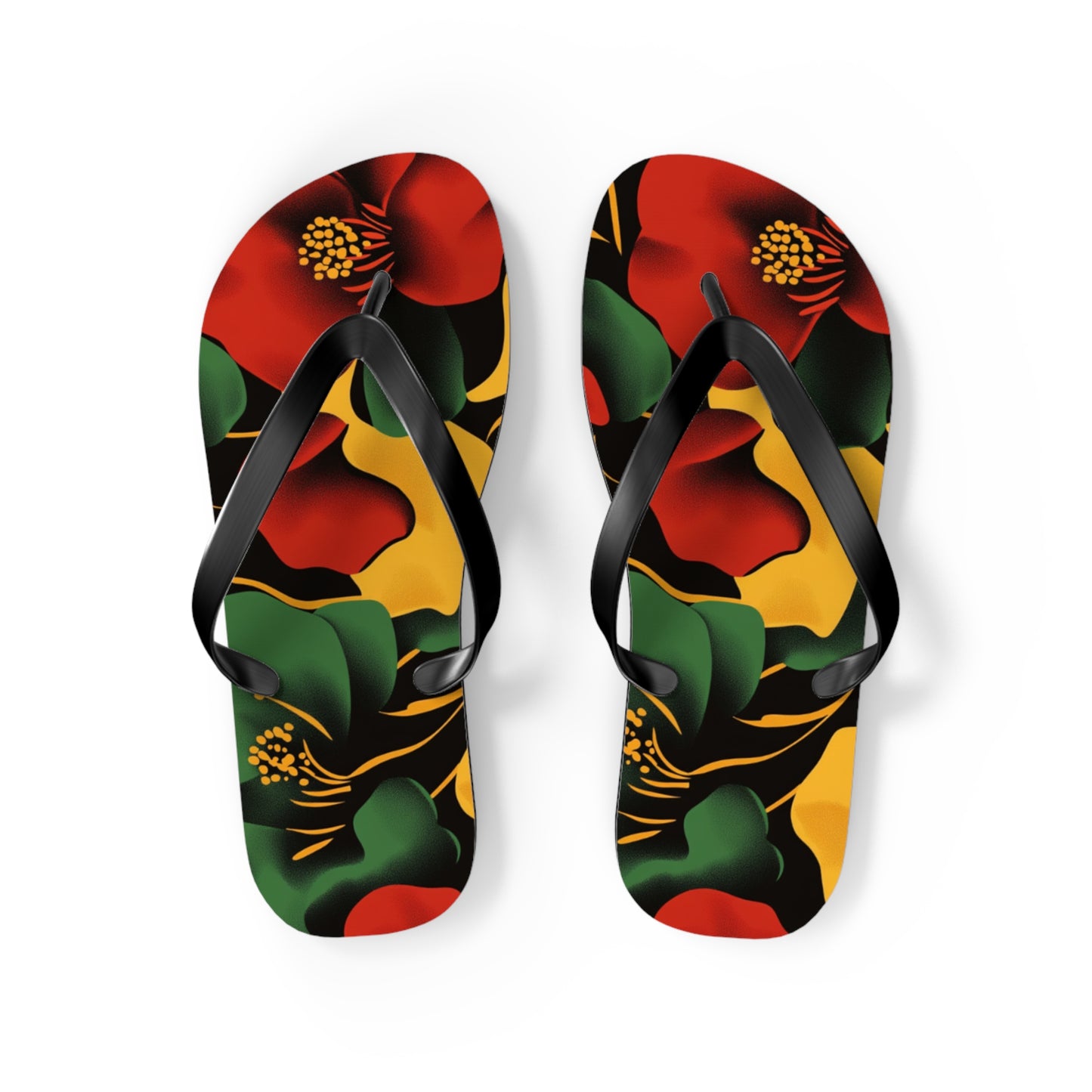 Tropical Floral Flip Flops | Beach Sandals for Summer Vibes Vacation Footwear Gift for Her Pool Party Shoes Comfortable Beachwear