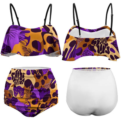 2-Piece Ruffle Tankini Swimsuit BK2080 (All-Over Printing)
