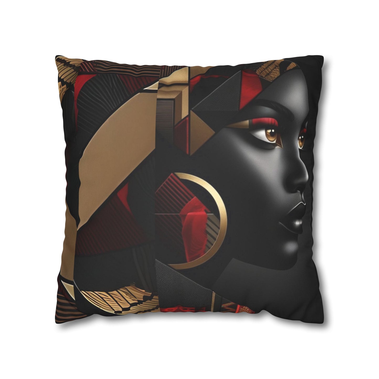 Square Pillowcase, Double Sided Print, Faux Suede Cover #FO2