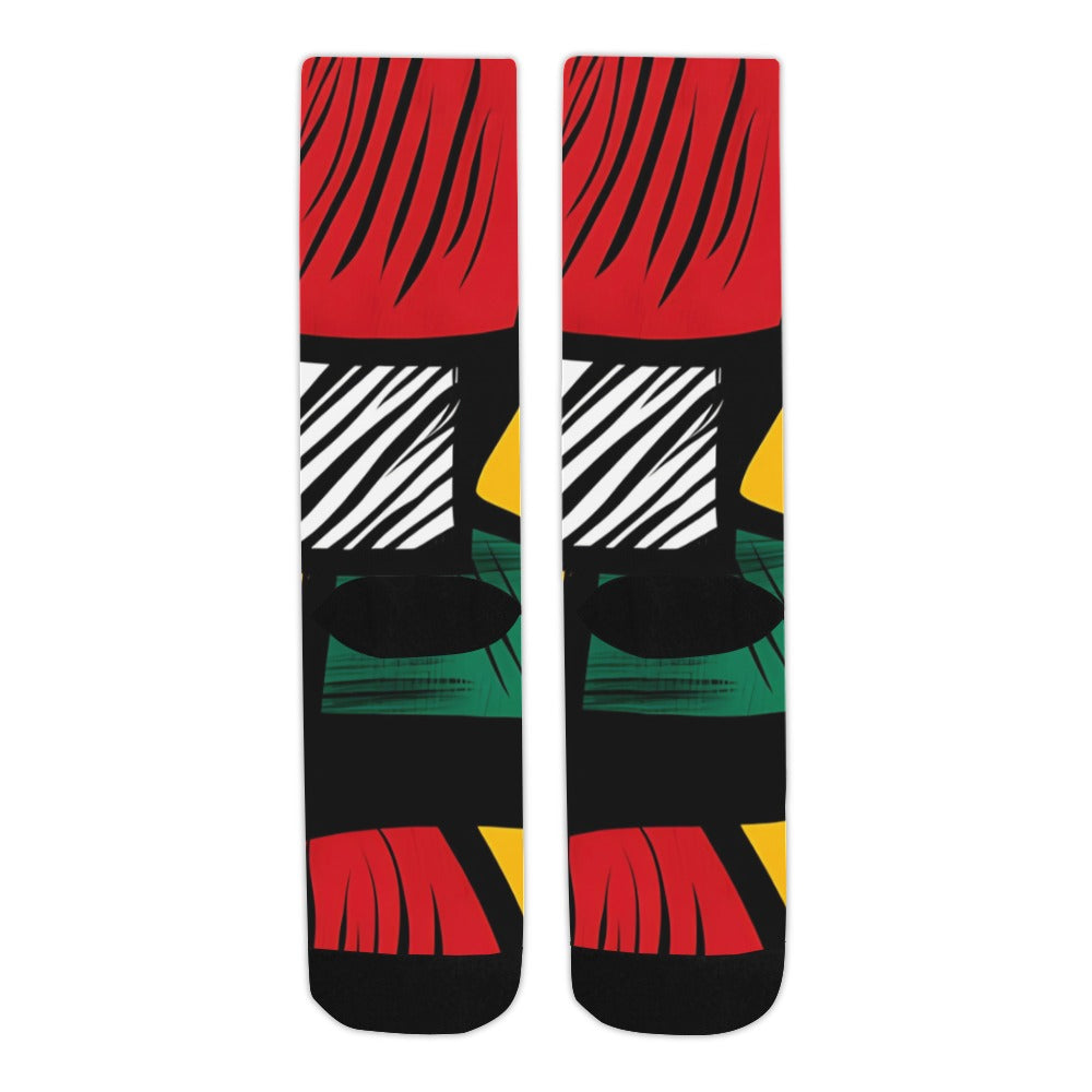 Geometric Pattern Socks for Men Trouser Socks (For Men)