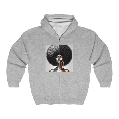 Afro Power Unisex Heavy Blend™ Full Zip Hooded Sweatshirt #AP8