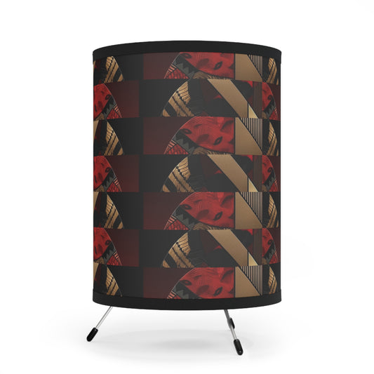 Dual Faced Tripod Lamp with High-Res Printed Shade, US\CA plug #DF1