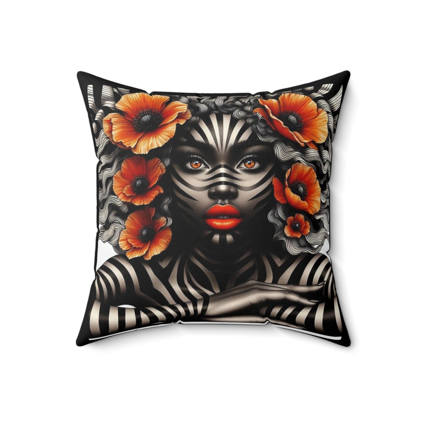 Zebra Fantasy Square Pillow #ZF22