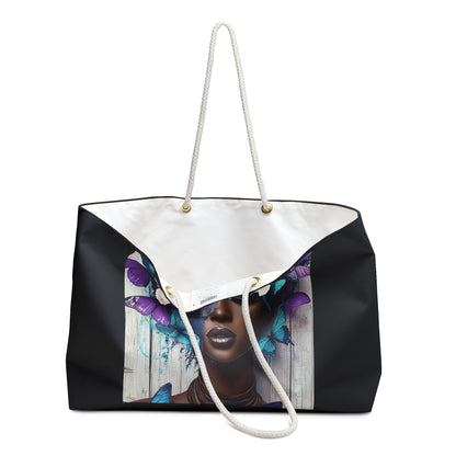 Butterfly Beauty Weekender Bag, Trendy Travel Tote, Overnight Duffel, Fashion,