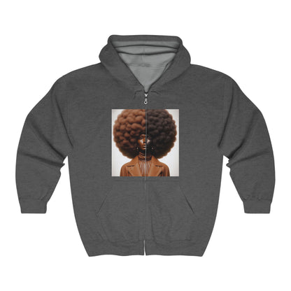Afro Power Unisex Heavy Blend™ Full Zip Hooded Sweatshirt #AP2