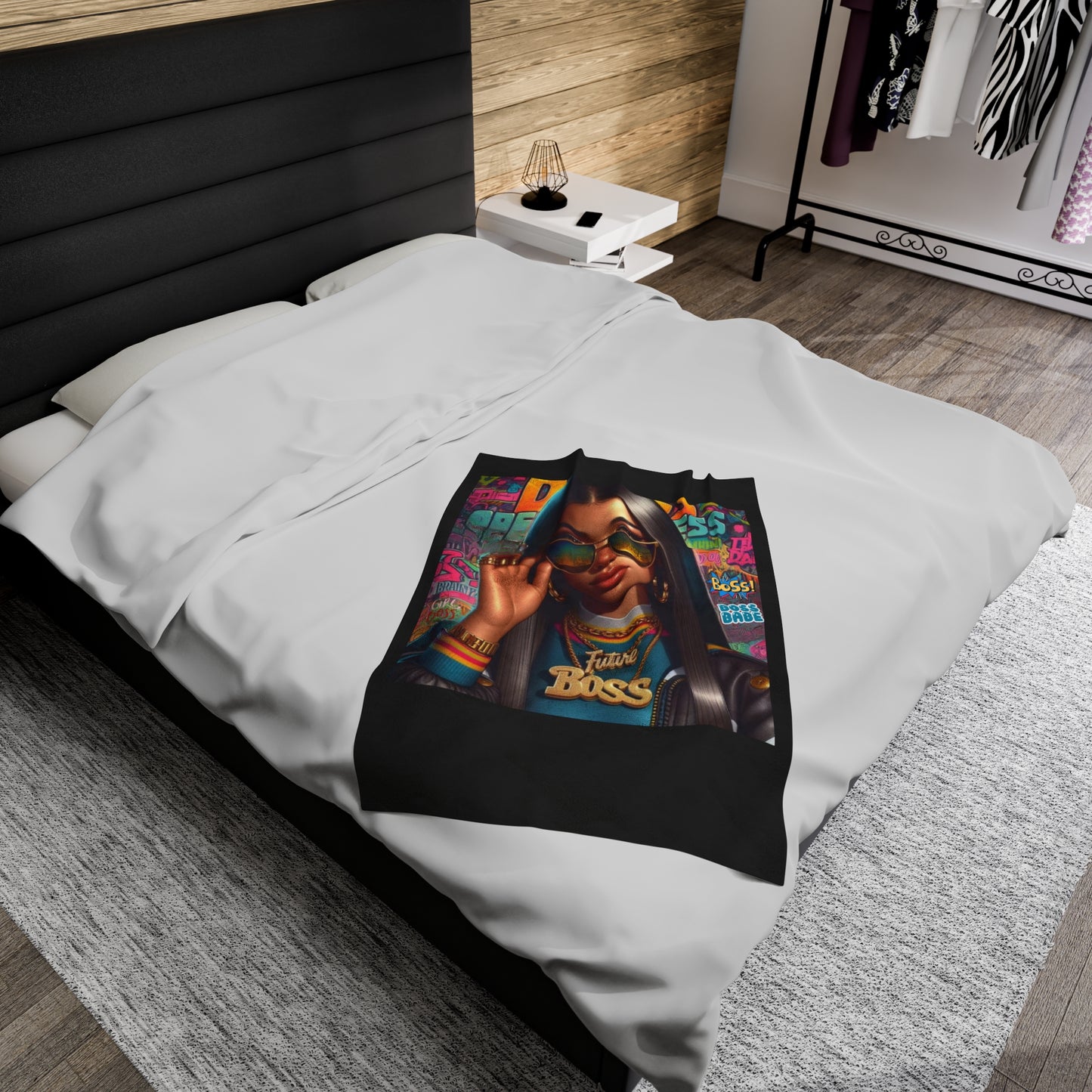 Future Boss Velveteen Plush Blanket #25