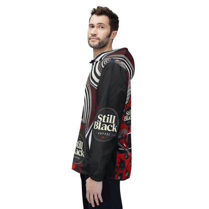 Still Black Windbreaker Jacket (AOP) #SB16