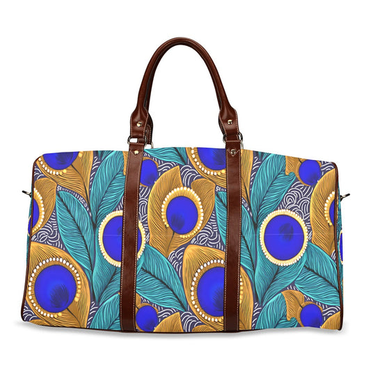 Peacock Travel Bag (Brown) (Model 1639)