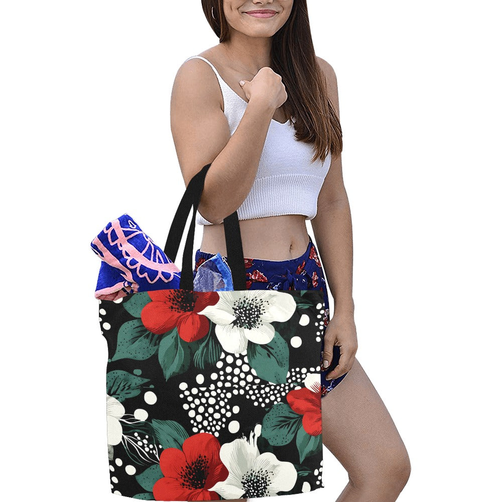 All Over Print Canvas Tote Beach Bag(Large)