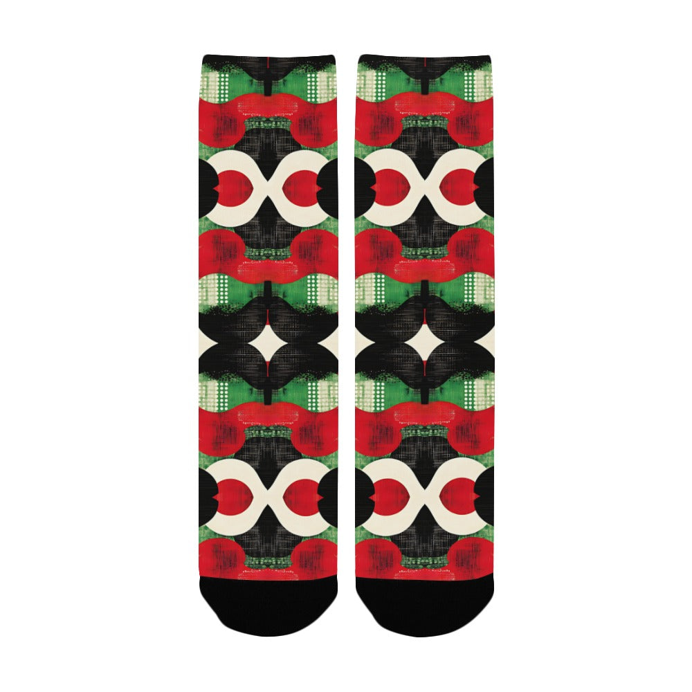 Geometric Pattern Socks for Men Women's Custom Socks