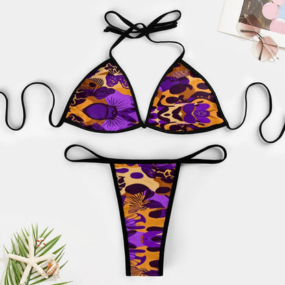 2-Piece Thong Triangle Bikini Set J195D57 (All-Over Printing)