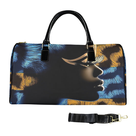 Golden Beauty Travel Bag Large Capacity Travel Bag-Large (Black Short Patch) (1737)