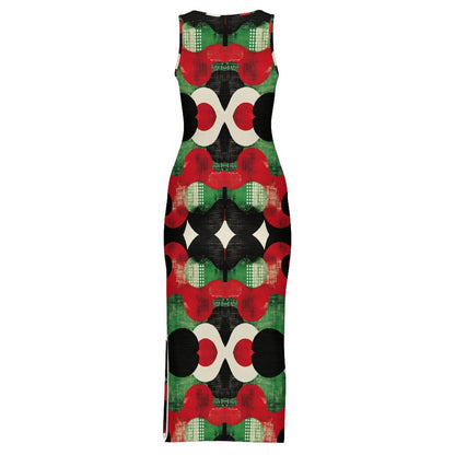 Split cheongsam Sleeveless Bodycon Side Slit Long Dress