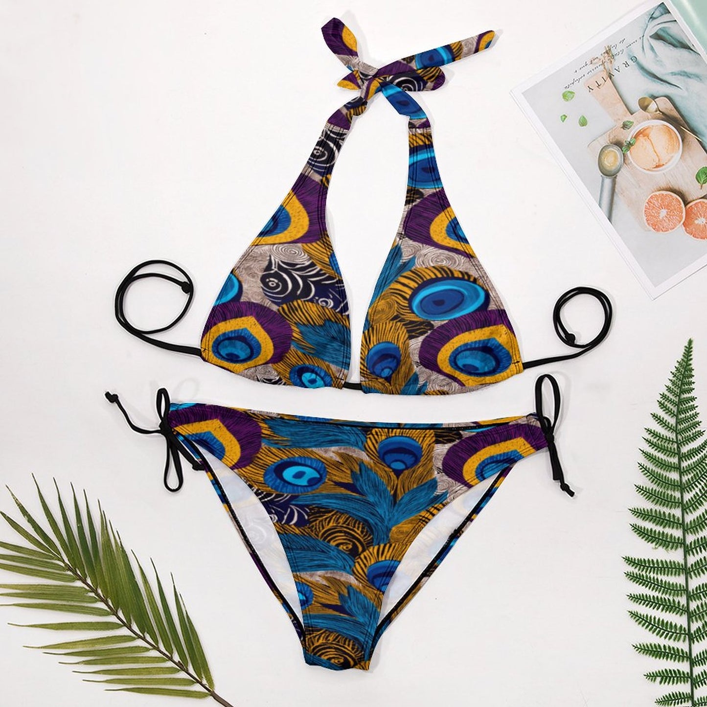 Two Piece Halter Swimsuit BK2131 (All-Over Printing)