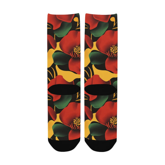 Floral Pattern Men's Socks Women's Custom Socks