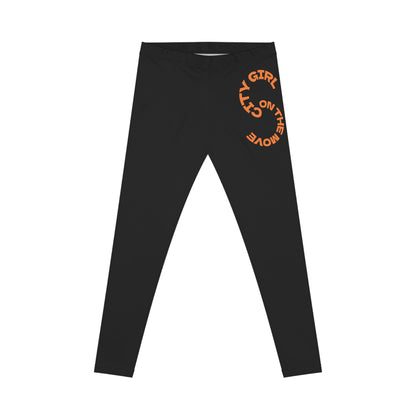 Afrocentric Boxy Tee City Girl On The Move Women's Casual Leggings, Trendy Leggings, Fashion Leggings, Comfortable Leggings, Stylish