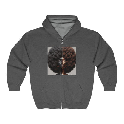 Afro Power Unisex Heavy Blend™ Full Zip Hooded Sweatshirt #AP8