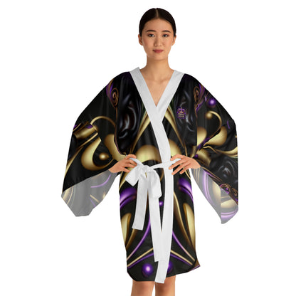 Purple Reign Long Sleeve Kimono Robe (AOP) #PR1