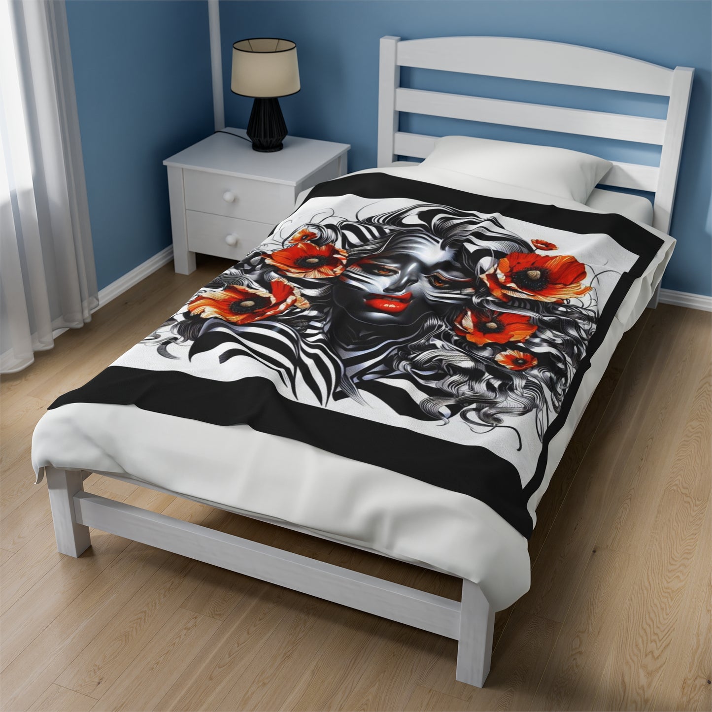 Zebra Fantasy Velveteen Plush Blanket #ZF25