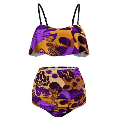2-Piece Ruffle Tankini Swimsuit BK2080 (All-Over Printing)